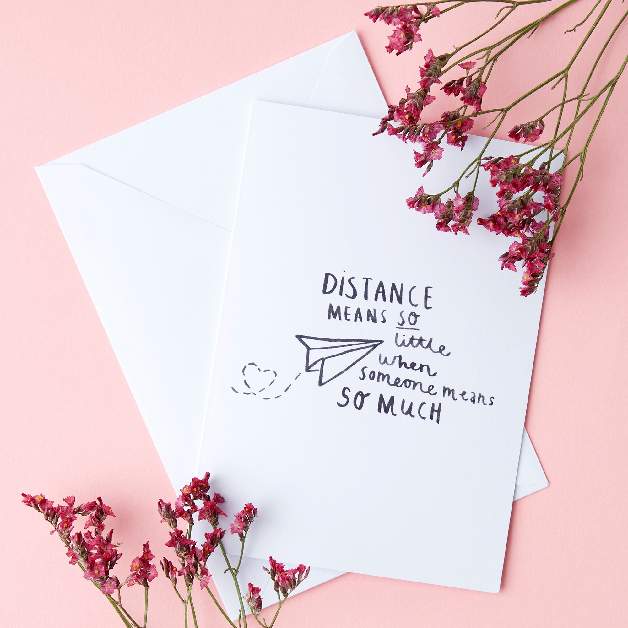Miss Distance Meaning Long Distance Relationship Miss You Card 'distance Means Little When ...
