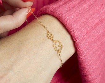 Mummy And Me Gold Plated Elephant Bracelet