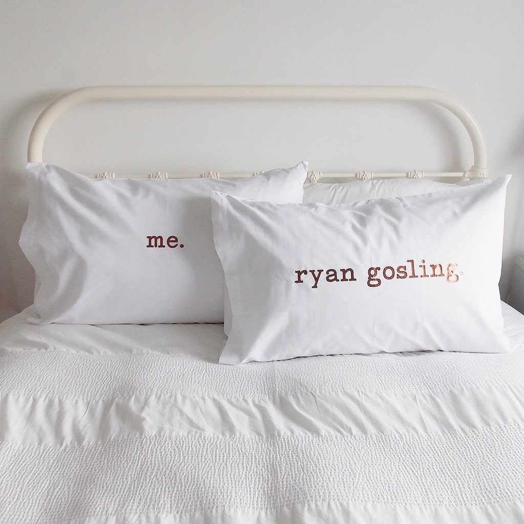 Personalised Name Pillow Case Set Etsy
