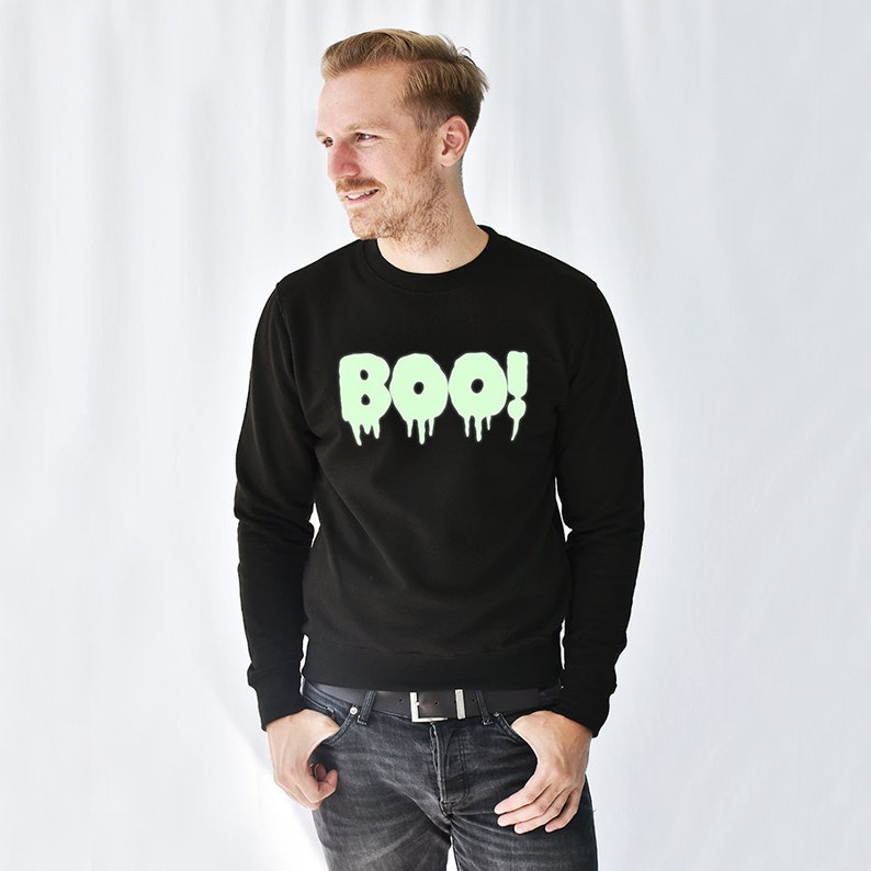 Halloween Sweatshirt Jumper Boo SWTUNI-HW-001 imagem 5