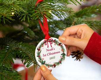 Personalised 'Baby's First Christmas' Christmas Tree Decoration