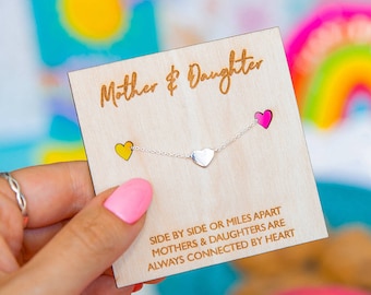 Mothers And Daughter Connected By Heart Bracelet