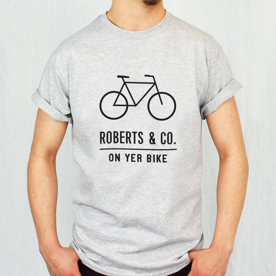 Image of Personalised "On Yer Bike' Adventure Men's T Shirt