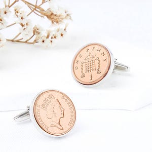 30th Birthday 1995 Penny Coin Cufflinks