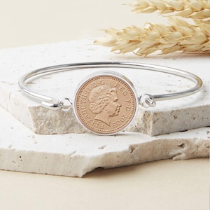 18th Birthday 2008 Penny Coin Bangle Bracelet