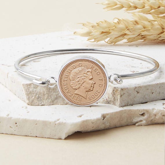 18歳の誕生日 2008 ペニーコインバングルブレスレット - Etsy 日本