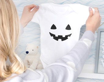 Halloween Baby Grow - "Pumpkin Face"