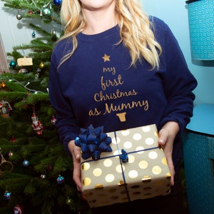 First Christmas As Mummy Christmas Unisex Jumper image 3