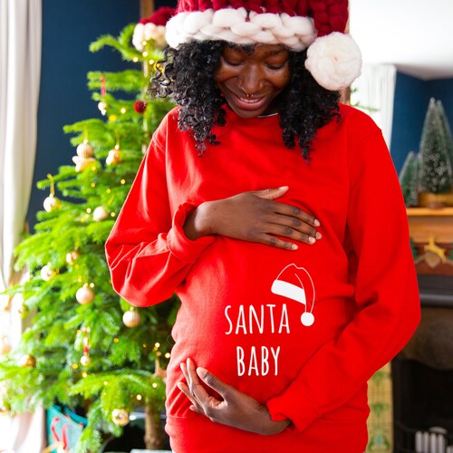 Santa Baby Mum to Be Christmas Jumper Sweatshirt Etsy UK