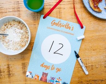 Personalised Children's Countdown To Christmas Calendar