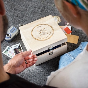 Our Adventure Box Wooden Memory Keepsake Box