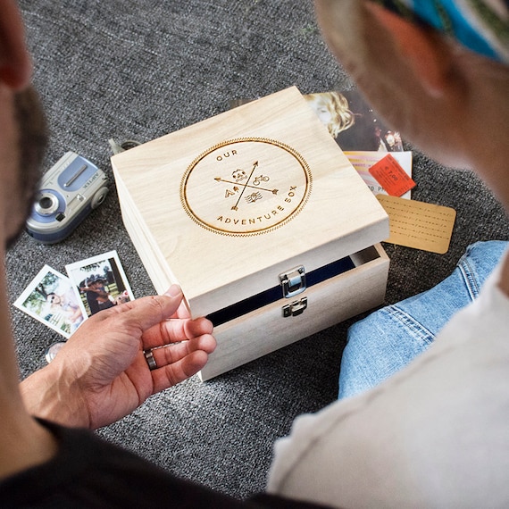 Our Adventure Box Wooden Memory Keepsake Box