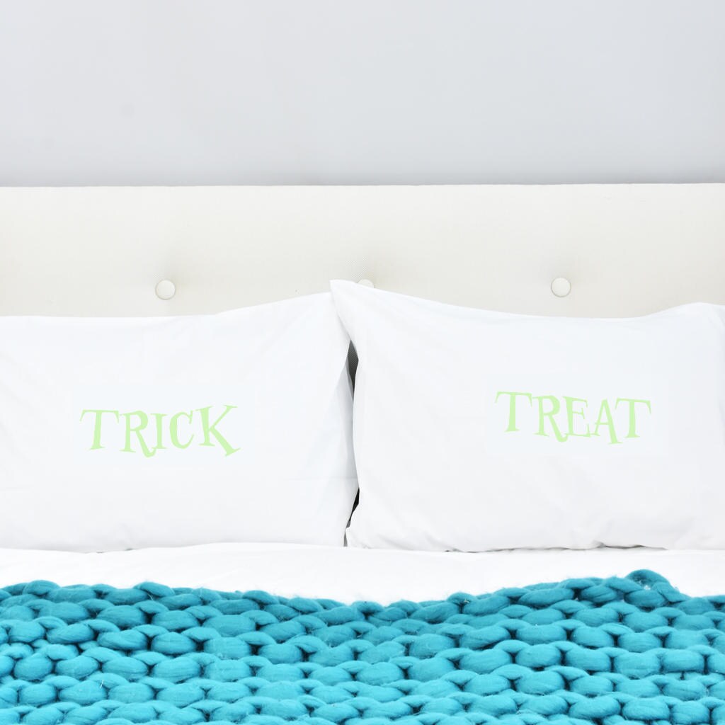 Trick Or Treat Halloween Pillow Case Set Trick orTreat Etsy
