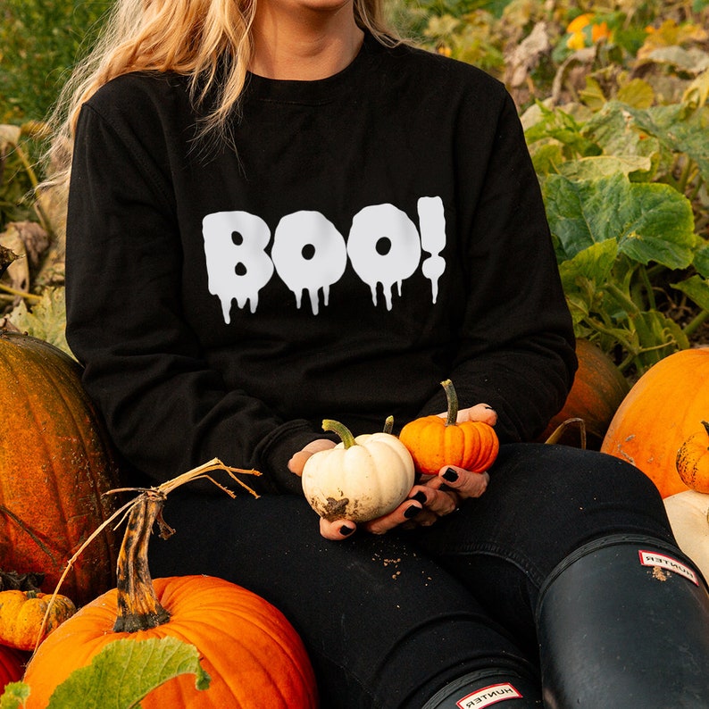 Halloween Sweatshirt Jumper Boo SWTUNI-HW-001 image 2