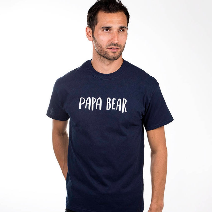 Image of Slogan Men's "Papa Bear' T Shirt