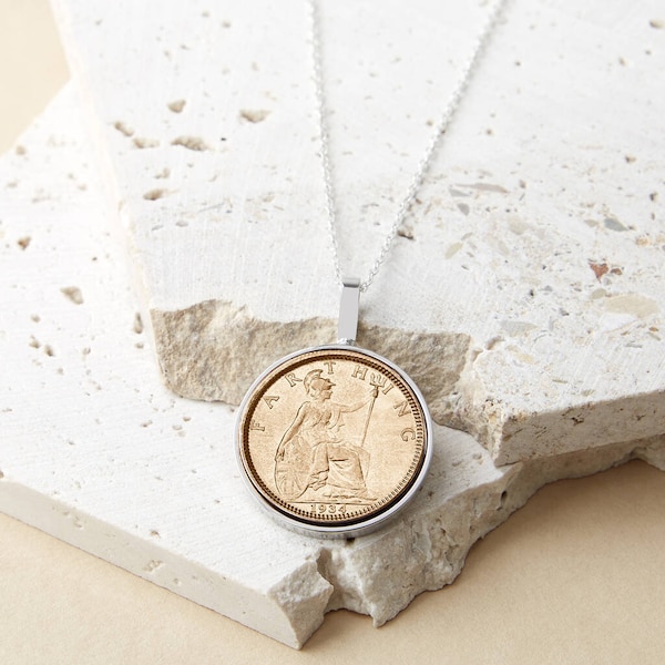 90th Birthday 1934 Farthing Coin Necklace