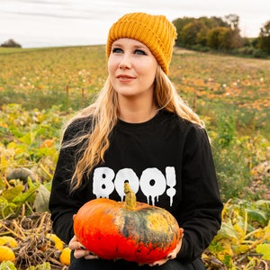 Halloween Sweatshirt Jumper Boo SWTUNI-HW-001 imagem 1