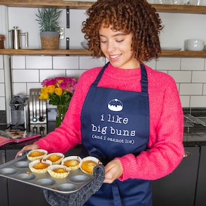 Slogan 'I Like Big Buns' Funny Baking Apron