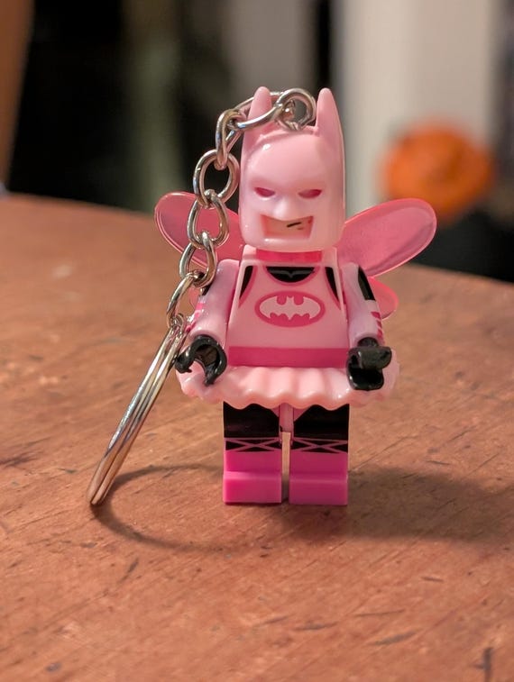 Batman Keychain Pink Fairy Batman Mini Figure Keychain Set