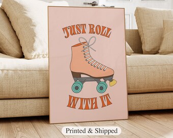 Roller Skate Print - 70s Wall Art - 70s Poster - Rollerskating Print - Skate Poster - Retro Wall Art - 1970s Art Print - Roller Skate Art