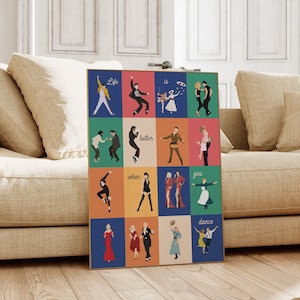 Cartel de la danza - cartel de la película - cartel de la música - arte de la pared de la danza - impresión de la danza - impresión de la cultura pop