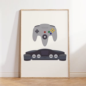 Video Game Controllers Print, Video Game Art, Gaming Gift, Art for Boys Room, Gift for Boyfriend, Video Game Decor, Gifts for Guys