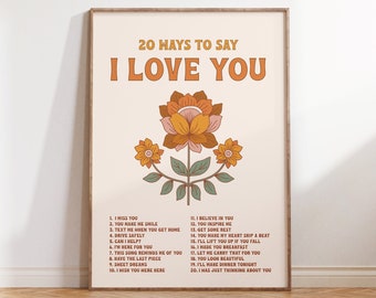 Ways to Say I Love You Poster - Love Print - Love Quote - Printable ...