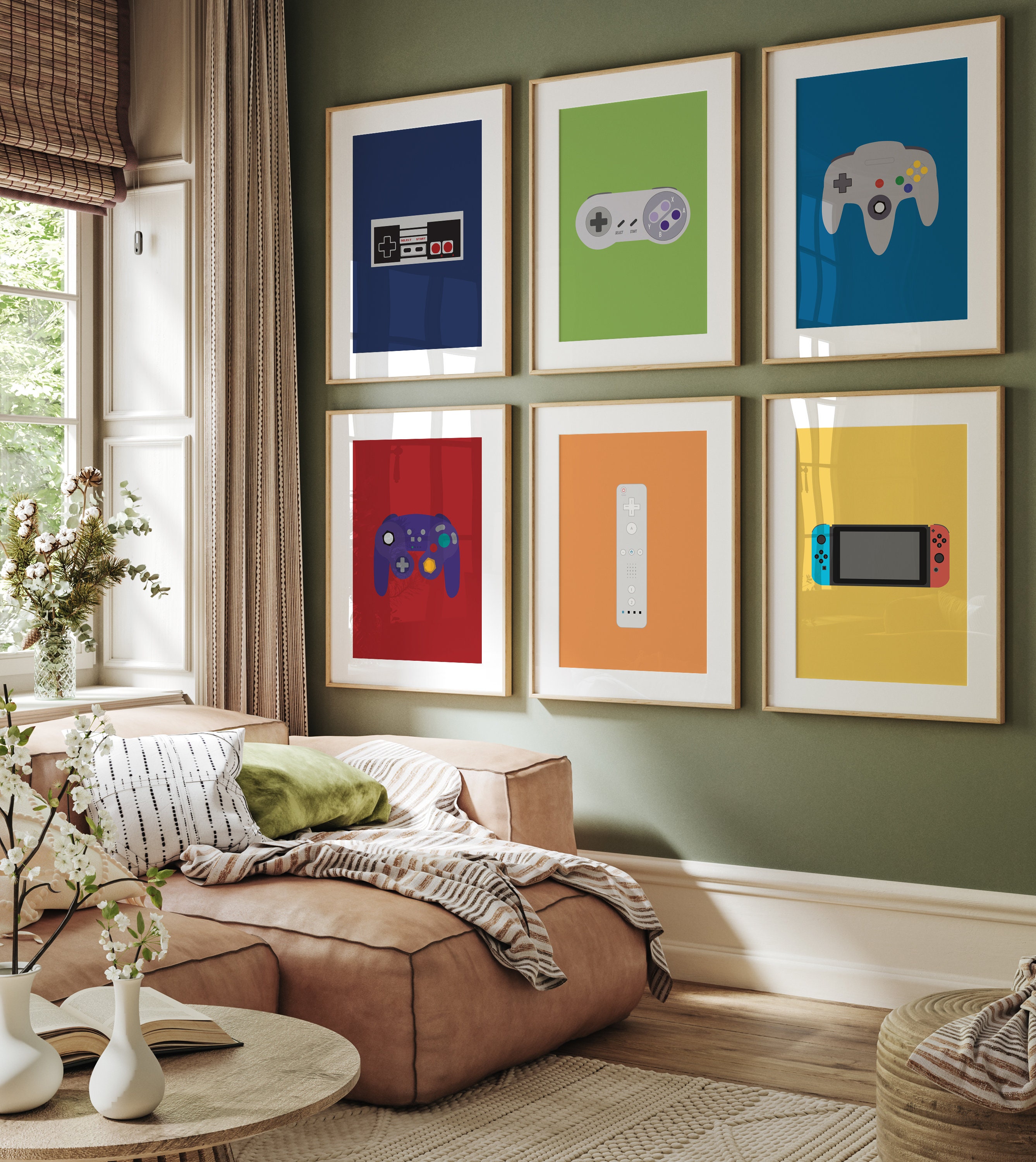 Video Games Decor - Classic Video Game Posters Set of 6 - Game Room ...