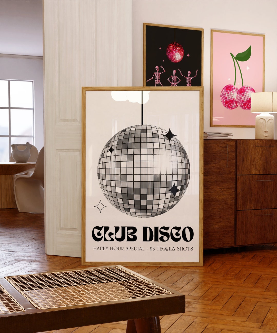 Impression de boule disco art mural des années 70 affiche - Etsy France
