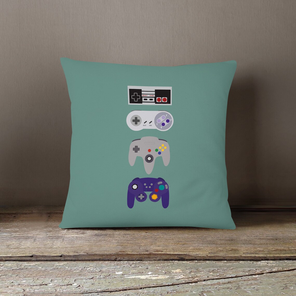 Gaming Decor Video Game Controllers Pillow Video Game Art Etsy