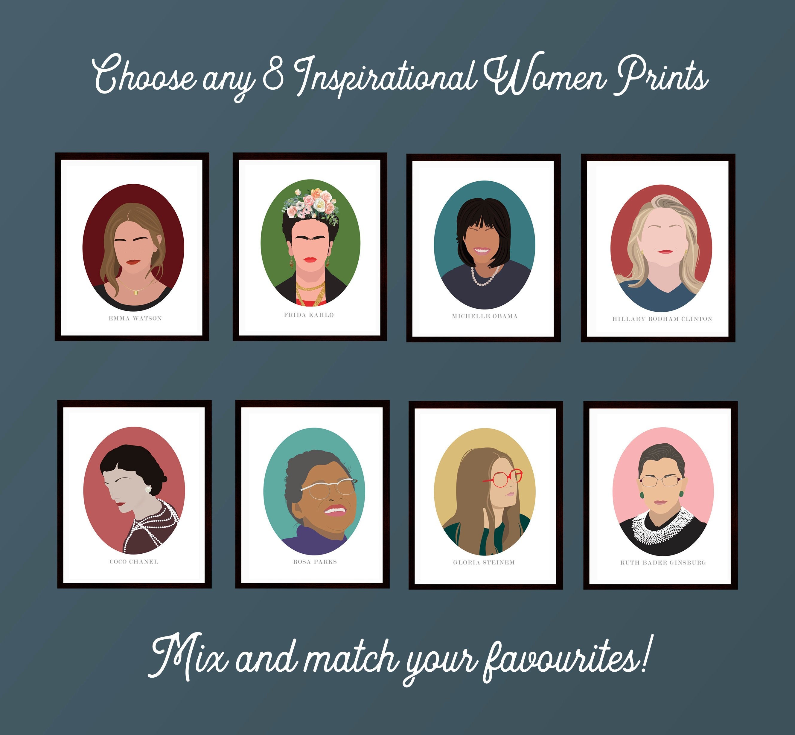 Feminist Icons Choose Any 8 Feminist Art Feminist Prints Etsy