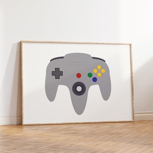 Video Game Art - Retro Controller - Gaming Art - Gift for Gamer - Video Game Print - Gaming Artwork - Video Game Controller Print