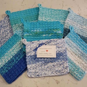 Crochet Cotton Hot Pads - Set of 2 Variegated Colors (A15)