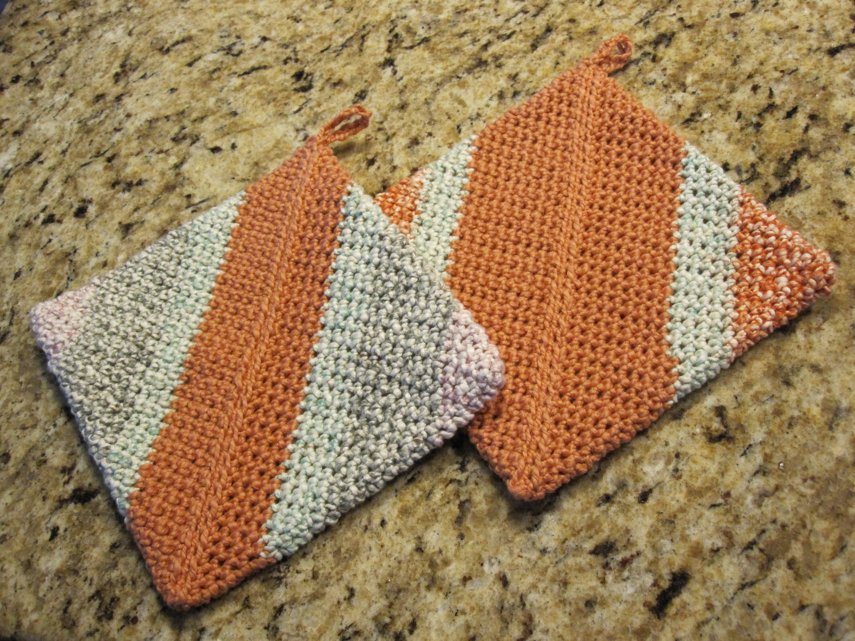 POT HOLDER Hot Pad Set Handmade Cotton Double Thickness Etsy