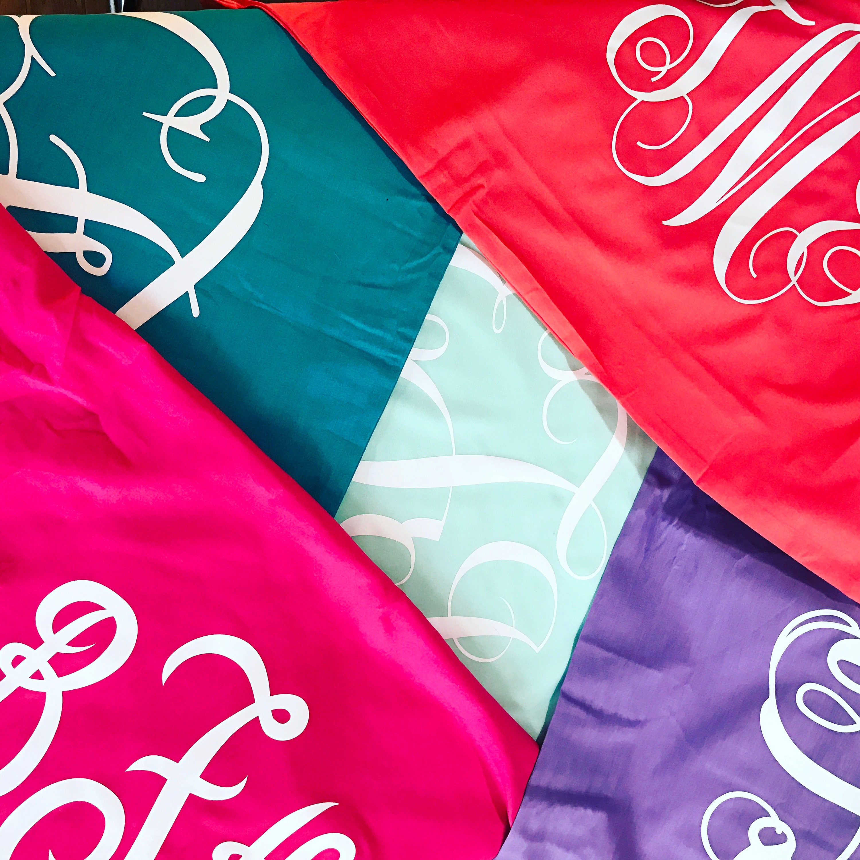 Monogrammed Pillowcase Personalized Pillowcase Custom Etsy