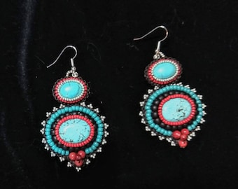 Turquoise Statement Earrings