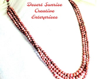 Convertible Rhodonite Necklace