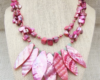 Pink Shell Summer Necklace