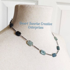 Kyanite & Gunmetal Necklace