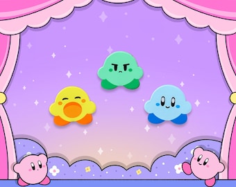 Painted Poyo's (Yellow, Green, Blue) Enamel Mini Pins! (In Hand)