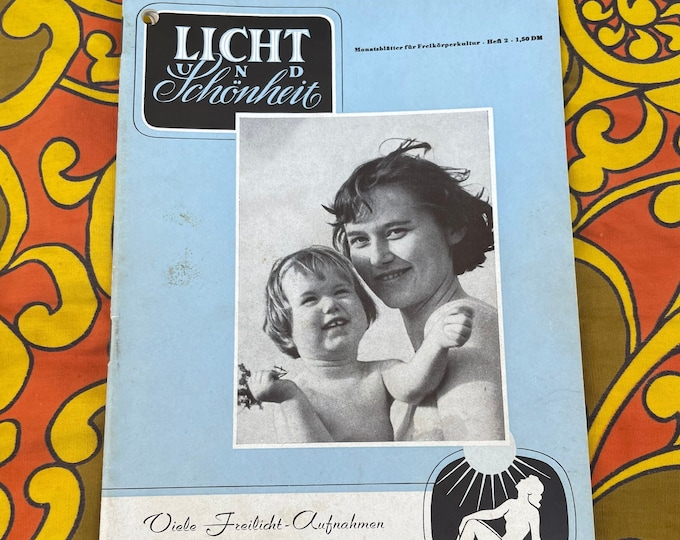 MATURE Vintage Nudism Magazine/vintage 1950's German Nudist Magazine ...