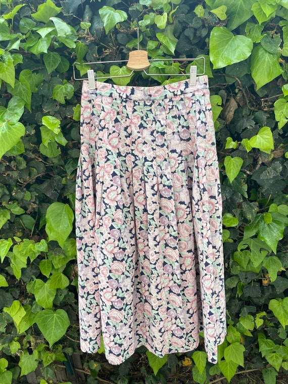 Laura Ashley Floral Skirt/1980's Laura Ashley Skirt/1… - Gem
