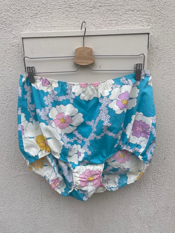 70's Floral Bloomers/Plus Size Floral Bloomers/Vin