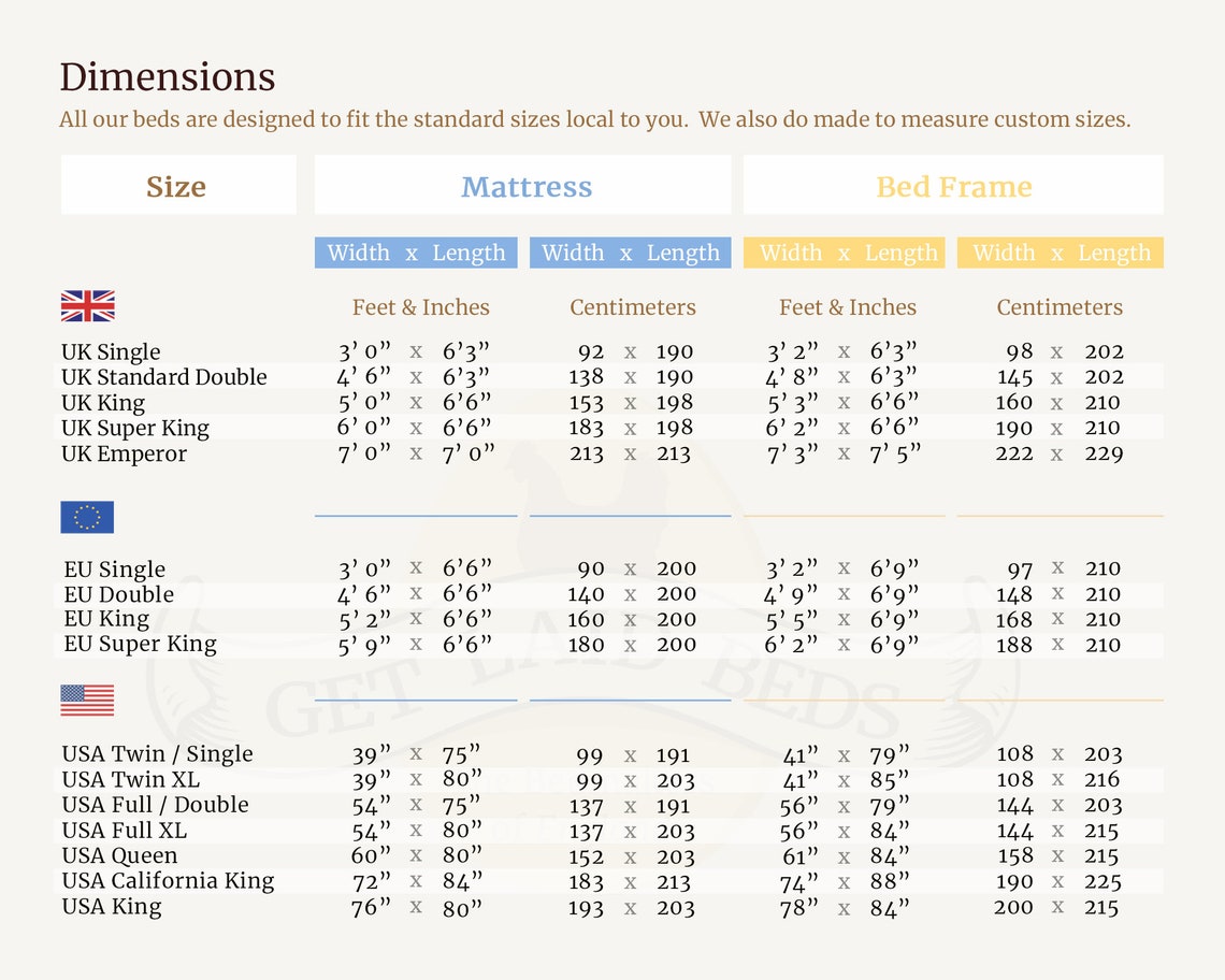 London Wooden Bed Frame by Get Laid Beds Etsy