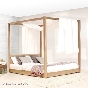 Low Four Poster Wooden Bed Frame by Get Laid Beds