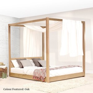 Low Four Poster Wooden Bed Frame by Get Laid Beds