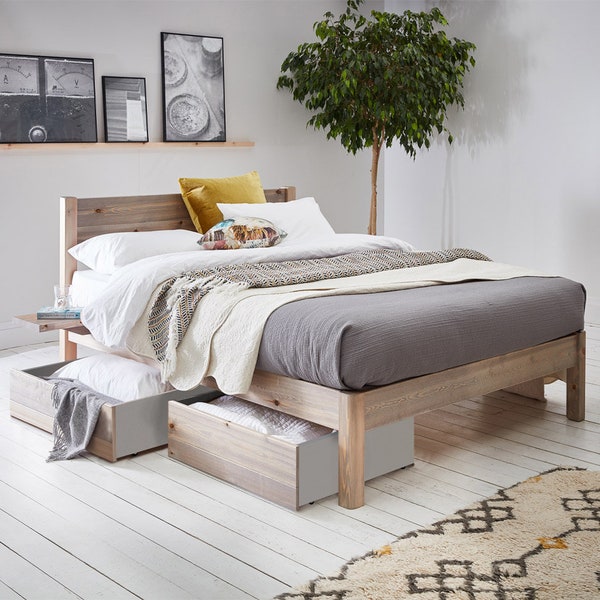 White Knight (Space Saver) Wooden Bed Frame by Get Laid Beds