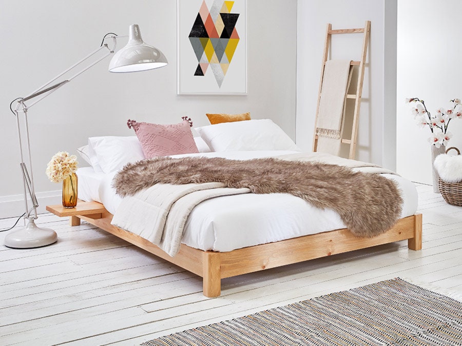 Low Platform Space Saver Wooden Bed, Best Wooden Bed Frames Uk