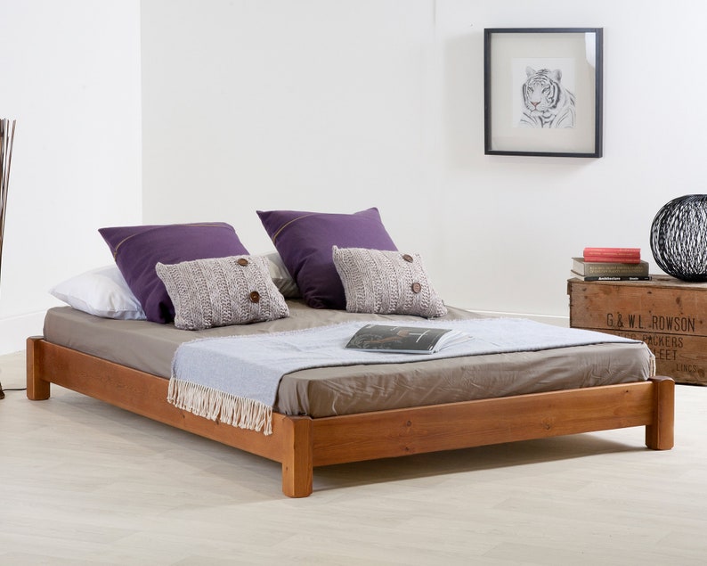 Low Platform Wooden Bed Frame by Get Laid Beds Etsy