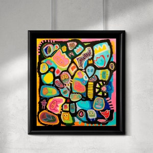 Stampa dipinto astratto originale, arte astratta contemporanea, arte murale stile astratto moderno, decorazione casa stile eclettico